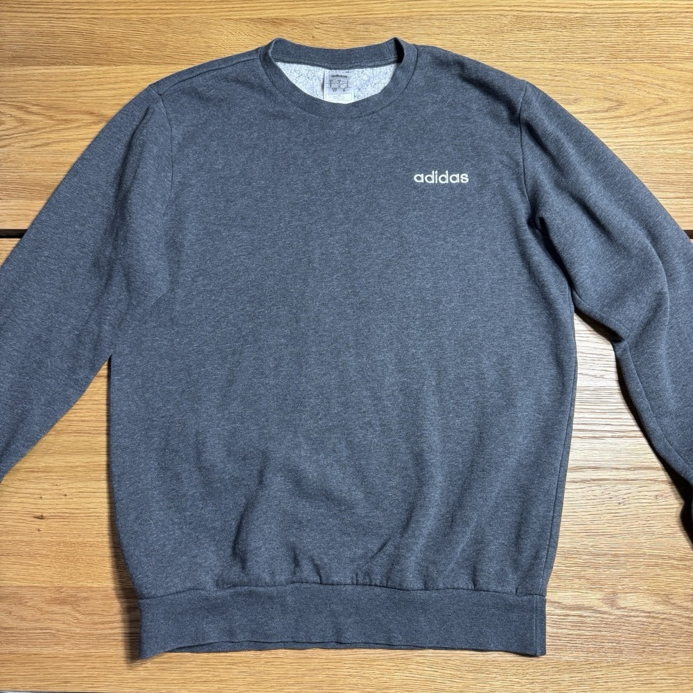 Men's Dark Gray Adidas Crewneck Sweatshirt - Size Small